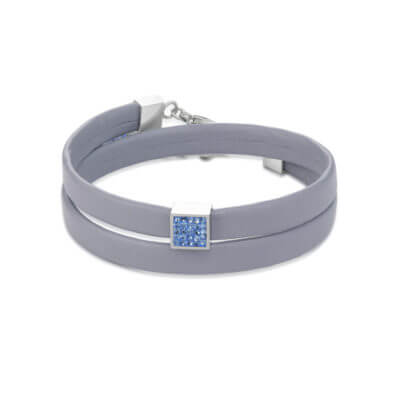 Coeur De Lion Light Blue Leather Bracelet