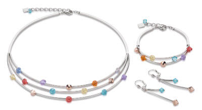 Coeur De Lion Multicolour Pastel Crystal Necklace