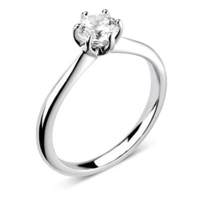 Darling - Platinum Diamond engagement ring  with 0.70ct Round Brilliant cut Diamond Centre