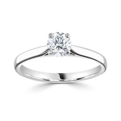 Devotion - Platinum Diamond engagement ring  with 1.00ct Round Brilliant cut Diamond Centre