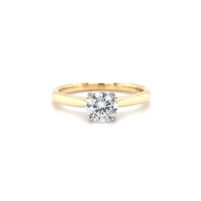 Pre-Owned 0.70ct Round Brilliant cut Diamond Classic Engagement ring set in 18ct Yellow Gold