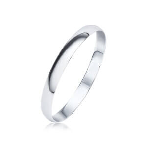 Sterling Silver 8mm Round Court Bangle