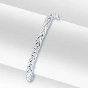 Sterling Silver Handmade 4.9mm Spiga Chain Bracelet 7.5 inch