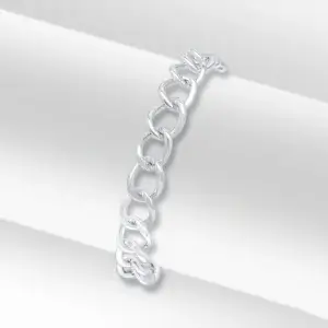 Sterling Silver Handmade 10mm Curb Chain Bracelet 7.5 inch