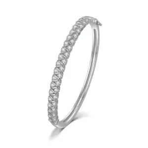 Fei Liu Lilia Bangle in Silver Cubic Zirconia LIL-925R-401-CZ00