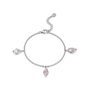 Fei Liu Magnolia Bracelet in Silver Cubic Zirconia Pink MAG-925R-402-CEPK