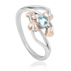 Clogau Love Vine Ring in Silver/Rose Gold 3SLVR01