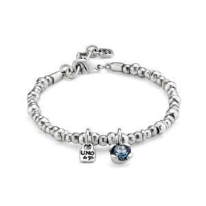 UNOde50 Pearl and Blue Crystal Bracelet PUL2376AZUMTL0M