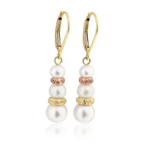 Clogau 9ct Yellow Gold Tree Of Life Pearl Drop Earrings TOLPE6