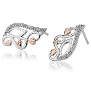 Clogau Masque Sterling Silver White Topaz Stud Earrings 3SMQE