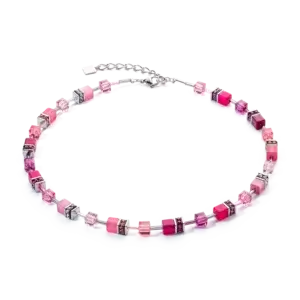 Coeur De Lion GeoCUBE Iconic necklace Viva Magenta 2838/10-0422