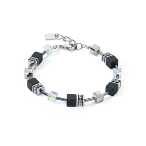 Coeur De Lion GeoCUBE Iconic Precious Onyx bracelet crystal-black 4018/30-1318