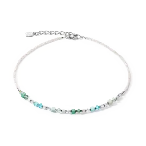 Coeur De Lion Princess Shape Mix necklace mint green 4239/10-0522