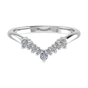 Diamond Shaped Eternity Ring set in a Claw setting made in 18ct White Gold 0.20ct