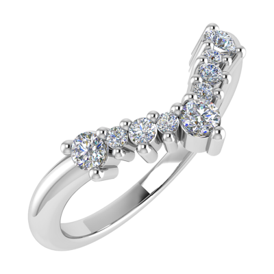 Diamond Shaped Eternity Ring set in a Claw setting made in 18ct White Gold 0.20ct