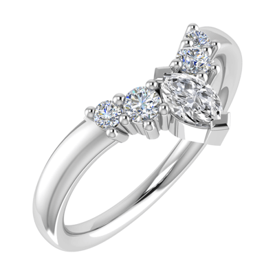 Diamond Shaped Eternity Ring set in a Claw setting made in 18ct White Gold 0.30ct