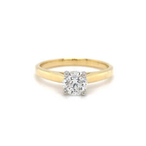 Pre-Owned 0.70ct Round Brilliant cut Diamond Classic Engagement ring set in 18ct Yellow Gold