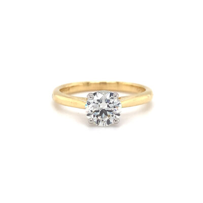 Pre-Owned 1.00ct Round Brilliant cut Diamond Classic Engagement ring set in 18ct Gold