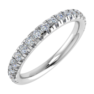 2.3mm Diamond Eternity Ring set in a Claw setting made in 18ct White Gold 0.29ct