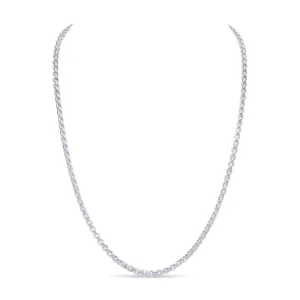 Sterling Silver Rounded Box 4mm Belcher Chain