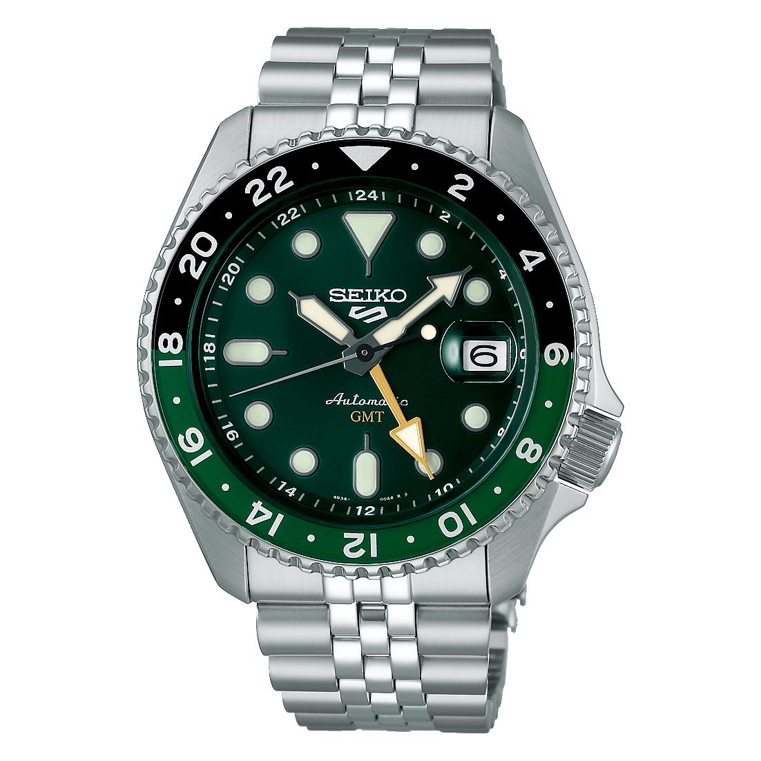 Seiko 5 Sports Skx Gmt Bi-colour Green Ssk035k1 - Christopher George 