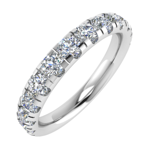 3mm Diamond Eternity Ring set in a Claw setting made in Platinum 0.95ct