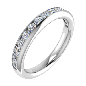 3mm Diamond Eternity Ring set in a Channel setting made in 18ct White Gold 0.40ct