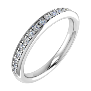 2.55mm Diamond Eternity Ring set in a Grain setting made in 18ct White Gold 0.25ct