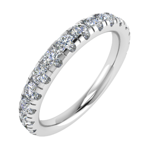 2.5mm Diamond Eternity Ring set in a Claw setting made in Platinum 0.68ct